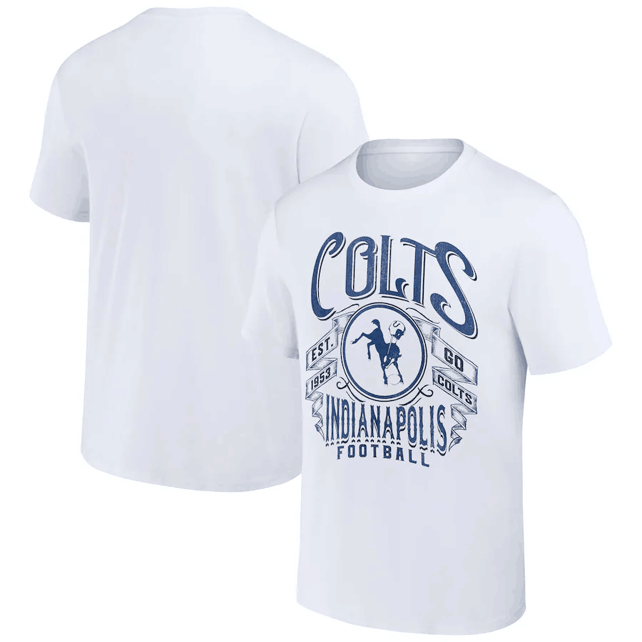 Men's Indianapolis Colts White x Darius Rucker Collection Vintage Football T-Shirt Men's Indianapolis Colts White x Darius Rucker Collection Vintage Football T-Shirt